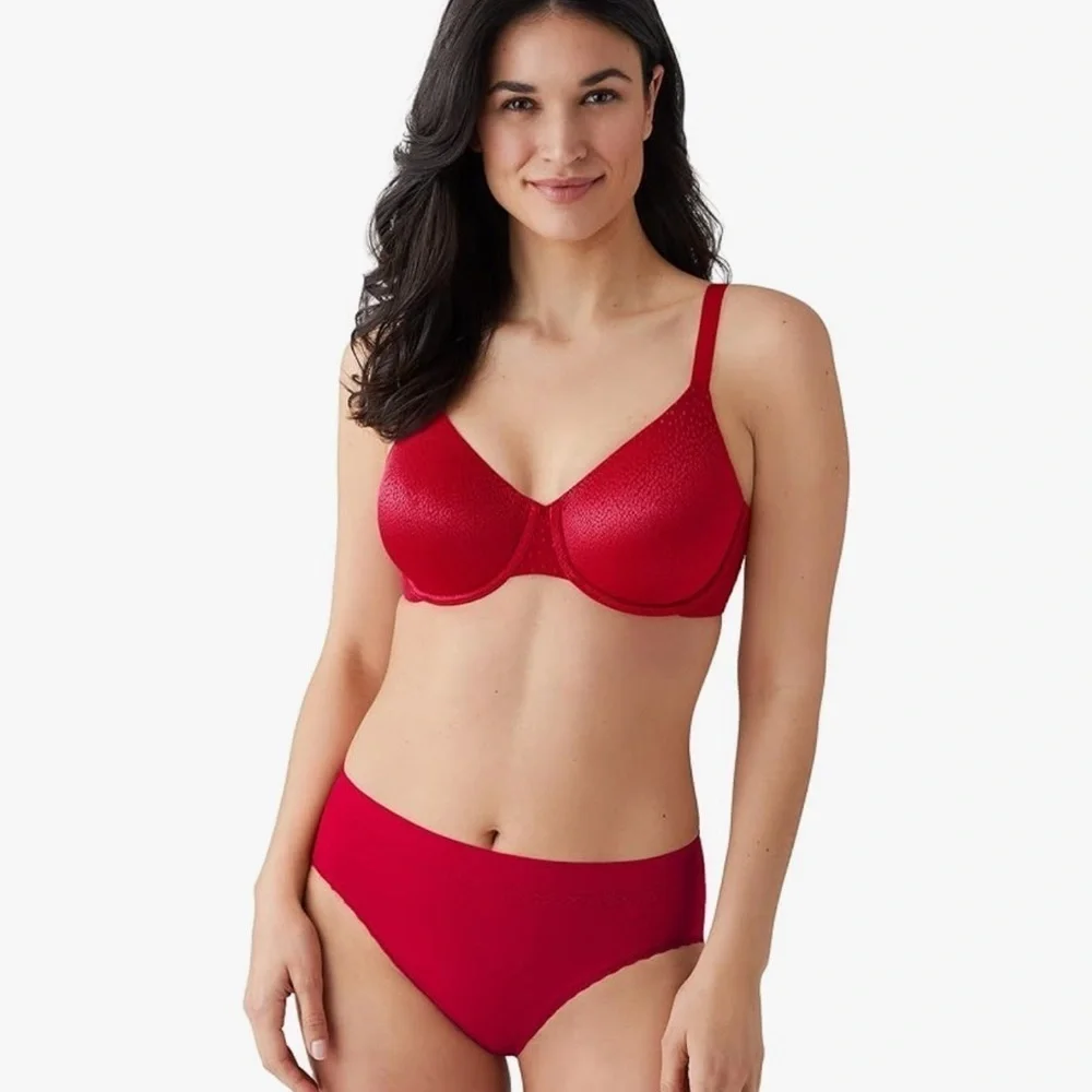 NWT Wacoal Plus Size Back Appeal Full Coverage T-Shirt Bra, Barbados Cherry 36DD - Picture 3 of 5